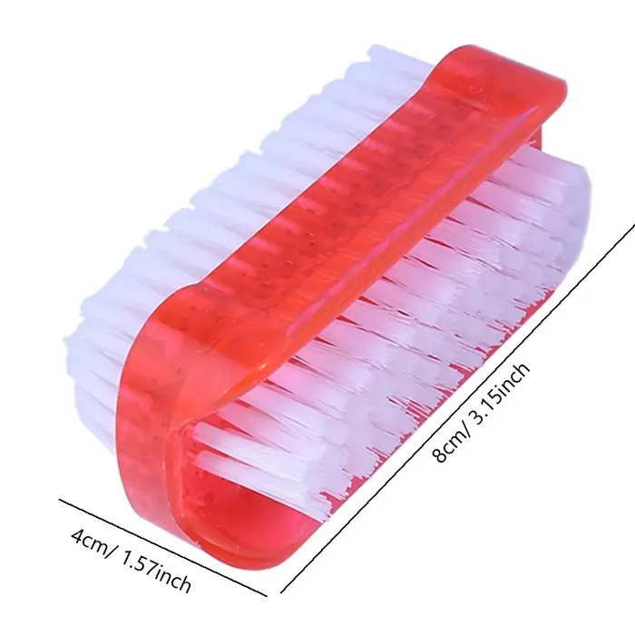 Brosse de nettoyage des ongles double face, outil de manucure et de pédicure, idéal pour les ongles 