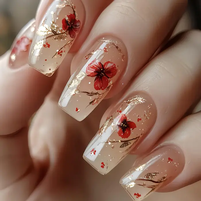 Faux ongles courts à pression en amande