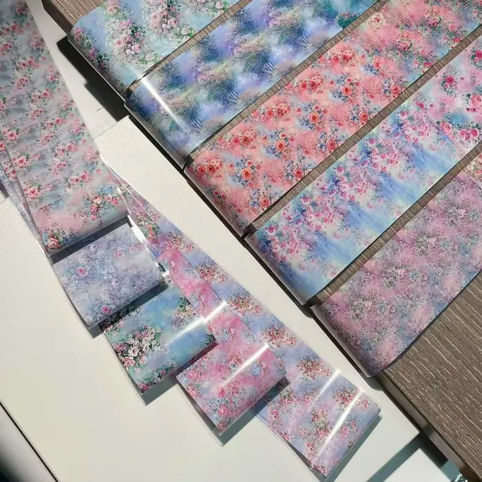 10 Rolls Flower Nail Foil Nails Art Design Stickers Decals Holographic Foils Paper Starry Sky Star Transfer