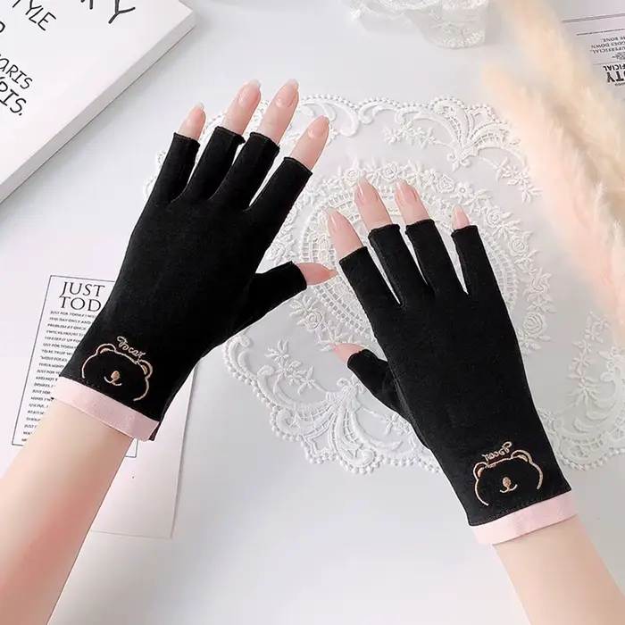 1 paire de gants anti-uv pour ongles, bouclier de Gel UV, sans doigts, outils de manucure, Nail Art,