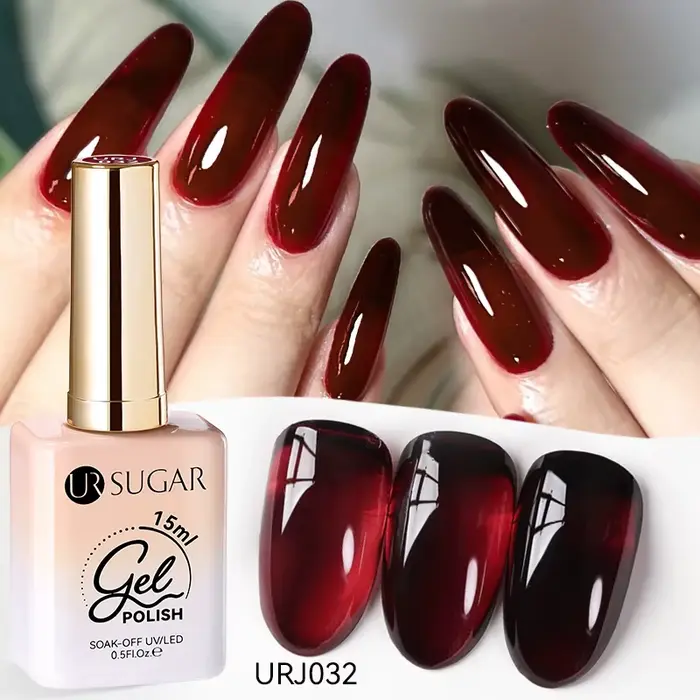 UR SUGAR 15ml vin cerise rouge gelée Gel vernis à ongles noël