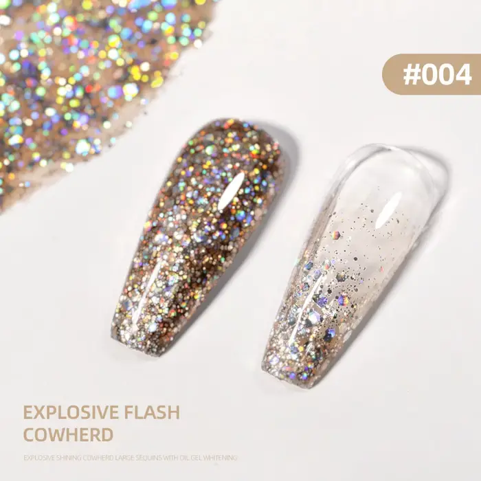 Vernis à ongles gel translucide effet coquille réfléchissante
