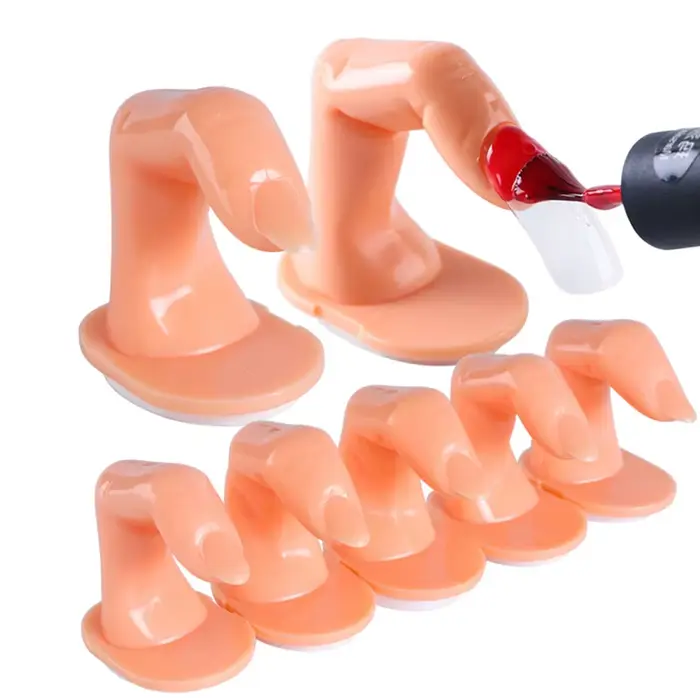 1/5 pièces faux doigt outil de pratique des ongles manucure