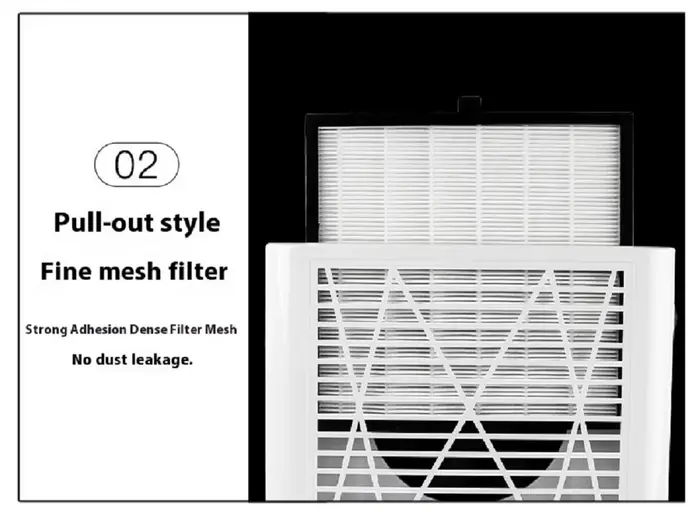 Collecteur de poussière pour ongles avec filtre détachable, aspirateur puissant pour équipement de salon de manucure acrylique