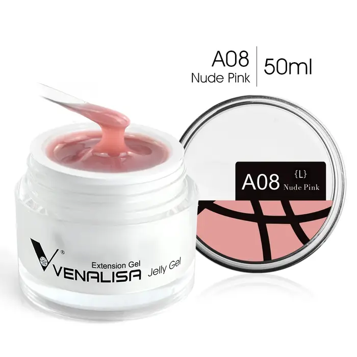 VENALISA Gel de gelée 50ml rose Collection nue ne brûle pas Gel dur tremper UV LED Extension douce constructeur ongles Gel manucure