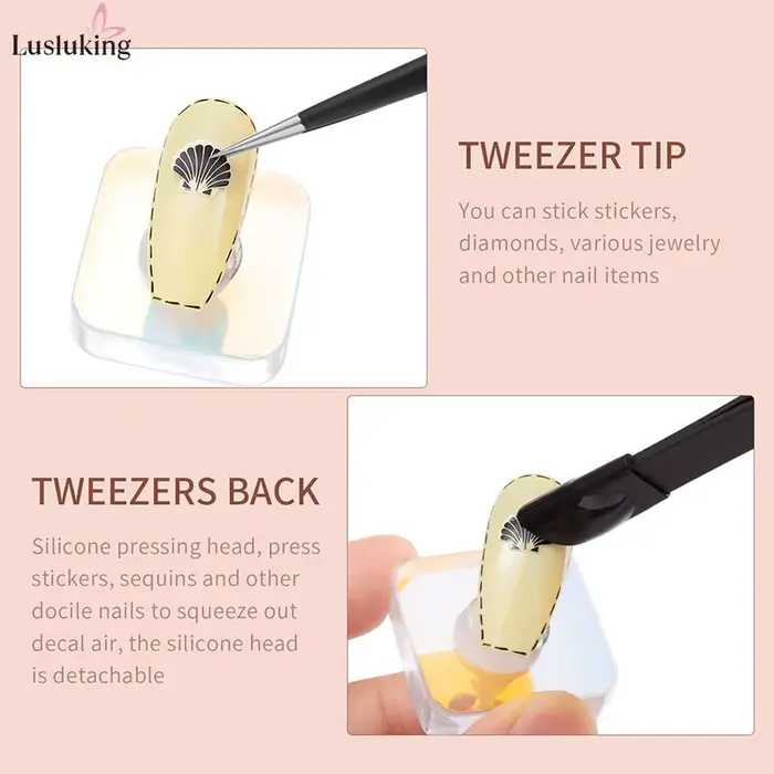 Pincettes à Double tête multi-usage, tête de pressage en Silicone, outil de coupe des ongles, prise 