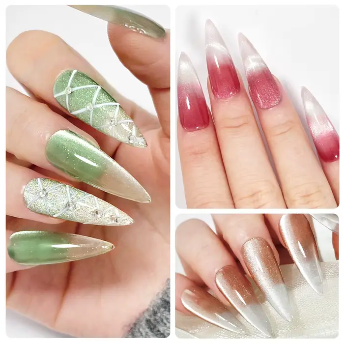 Une bouteille de vernis à ongles gel à couleur changeante et sensible à la chaleur