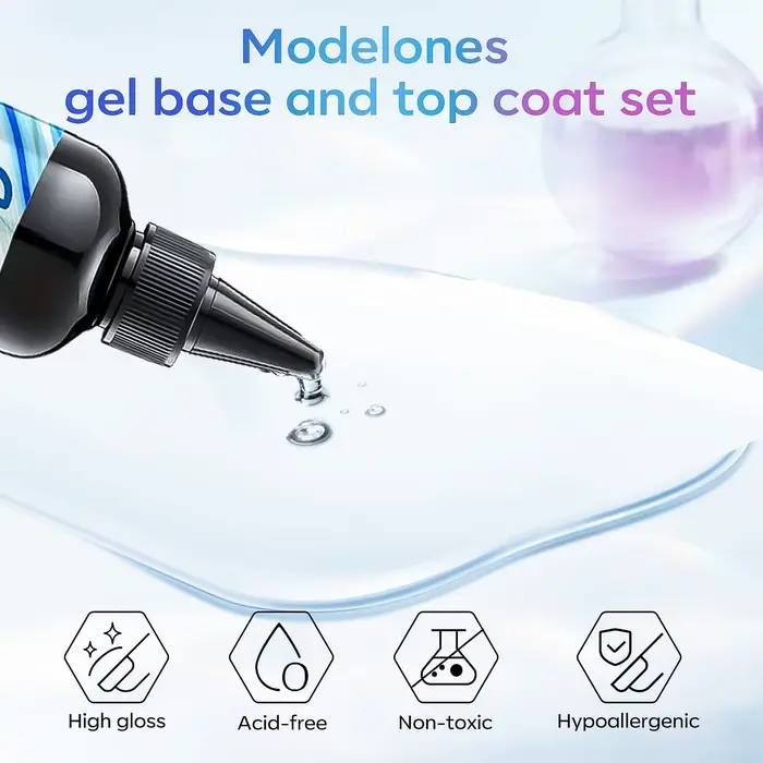 Gelpolish 100 ml sans lingette couche de finition en gel et ensemble