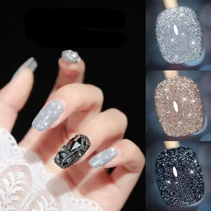 Verhéritage à ongles gel scintillant