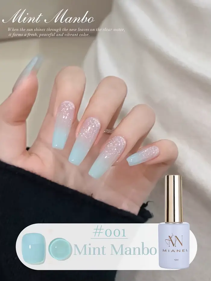MN 1 pièce 12ML Vernis à ongles gel Mint Mambo