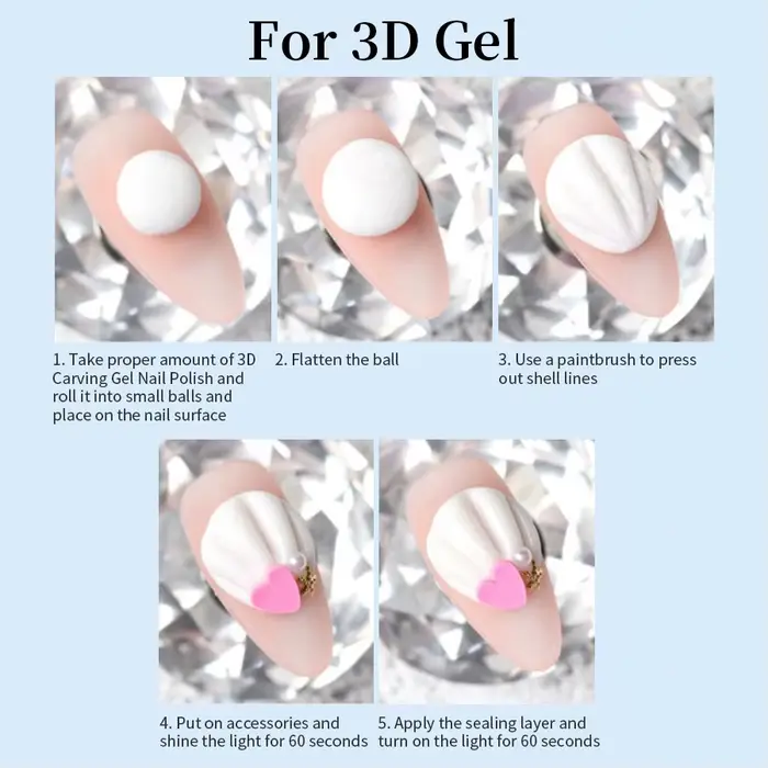 RSNAIL 5g solide sculpté Gel vernis à ongles antiadhésif main moulage Gel tremper UV/LED Nail Art clair blanc 3D