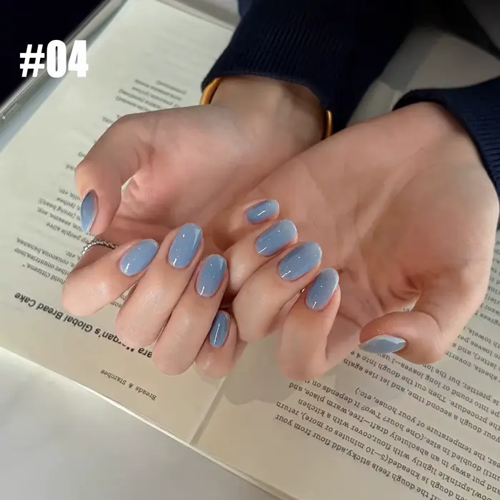 MIANEL 10ml Série Aquamarine Vernis à Ongles Gel Nouvelle Collection Été 2026 Bleu Glacé Translucide Lacté