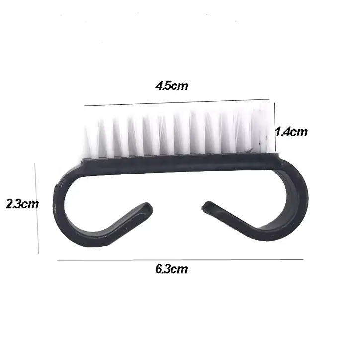 Nouveau Kit de 10 Pinceaux Noirs Professionnels pour le Nettoyage des Ongles