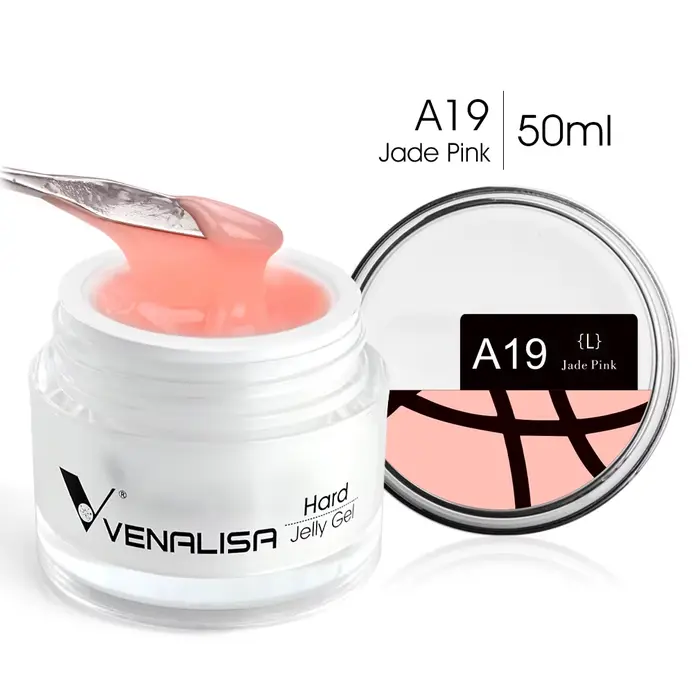 Gel de construction UV transparent Venalisa 50ml sans TPO pour extension d'ongles, gelée naturelle, 