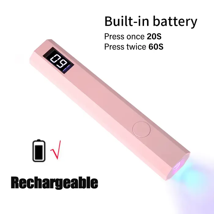 Ensemble de lampes à ongles UV/LED sans fil, lumière portative avec support, affichage LCD, sèche-on