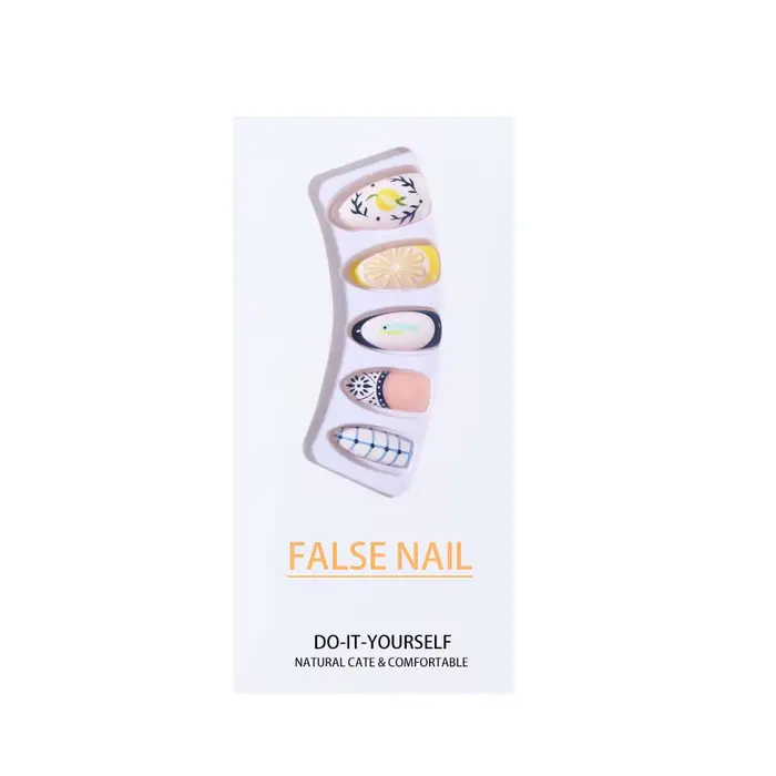 24 faux ongles press-on en acrylique