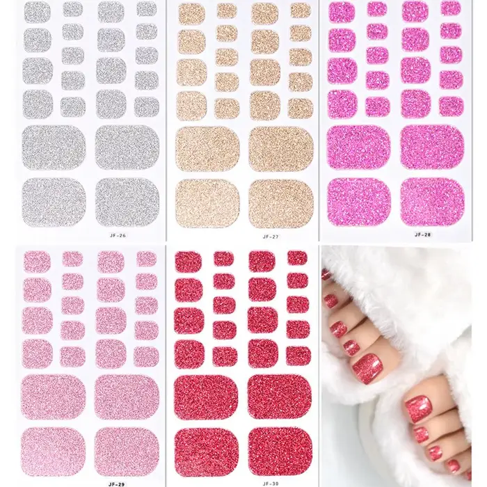 Décalcomanies pour ongles à paillettes