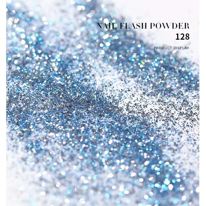 Nail Art bricolage nouvelle poudre de platine chaude 3D mélangée 8 couleurs ensembles de poussière d'ongle paillettes