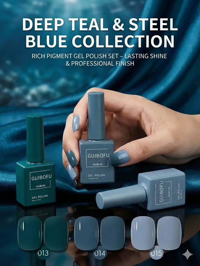 Lot de 3 vernis gel 15 ml