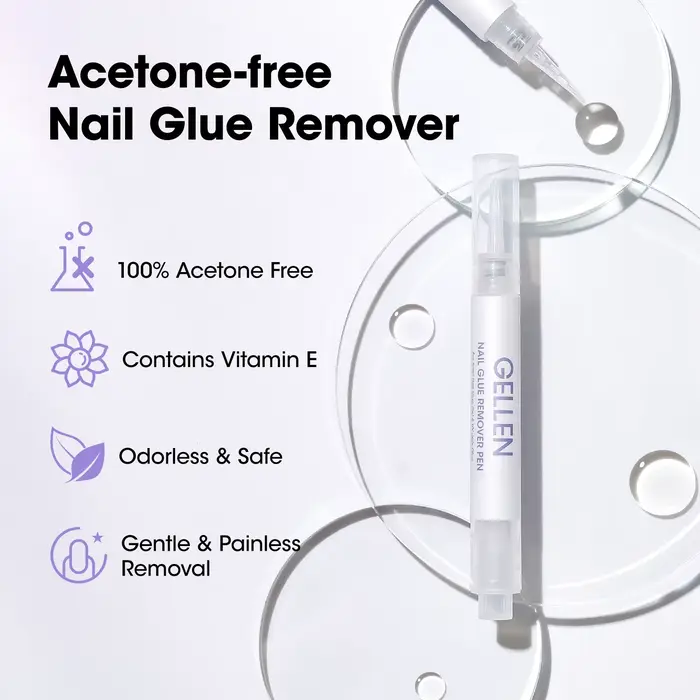 Stylo Dissolvant de Colle à Ongles GELLEN