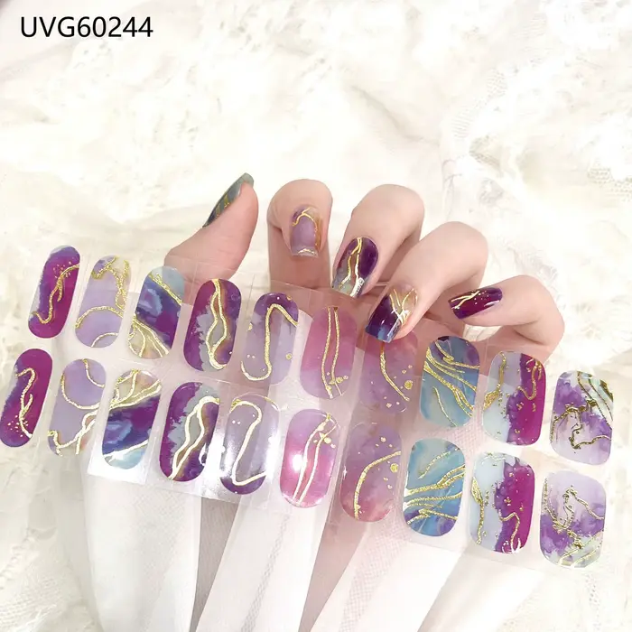 Autocollants pour ongles semi-durcis en gel