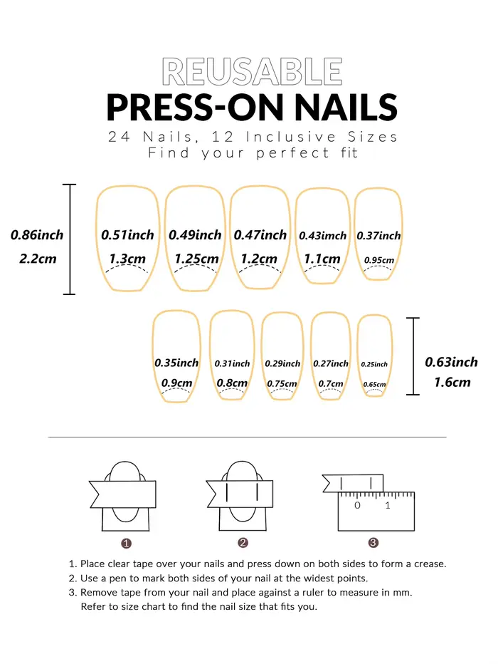 24 pièces - Faux ongles en forme de ballerine de couleur unie