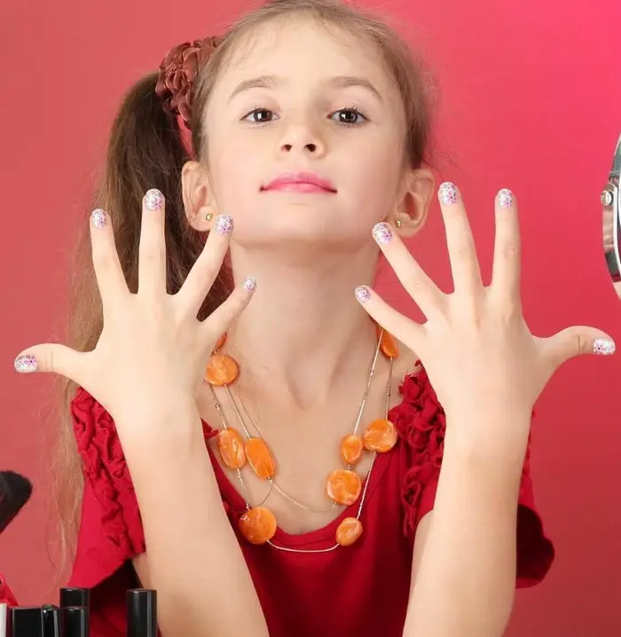 Lot de 120/192 faux ongles à presser pour enfants