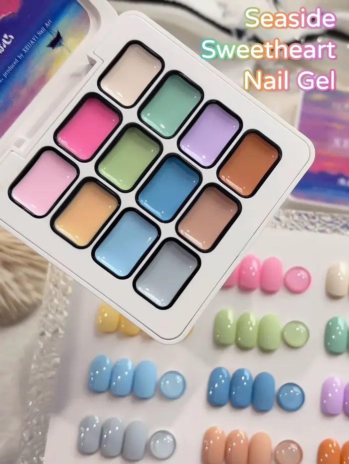 Vernis à ongles semi-permanent en gel solide 12 couleurs Seaside Sweetheart