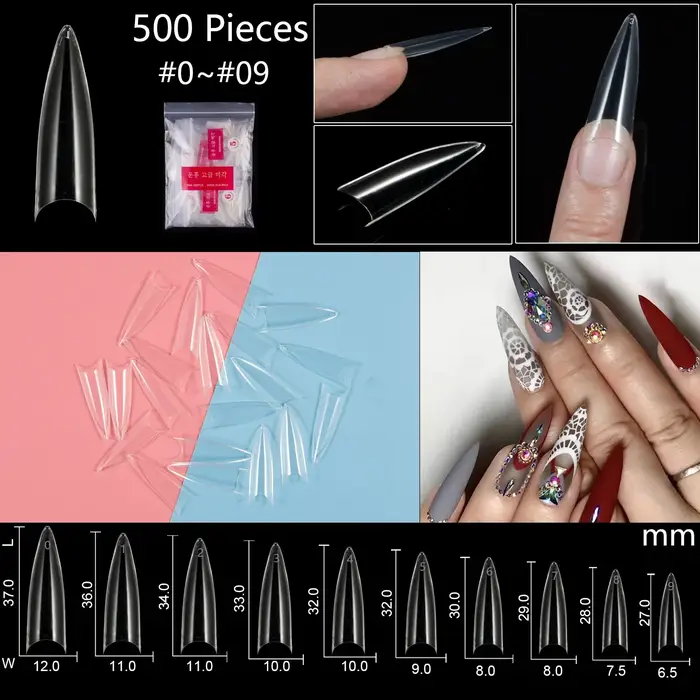 Faux ongles Stiletto en acrylique