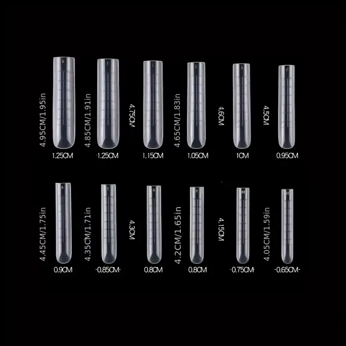 120 pièces de système d'ongle double à couverture complète transparente pour nail art acrylique en gel UV – comprend