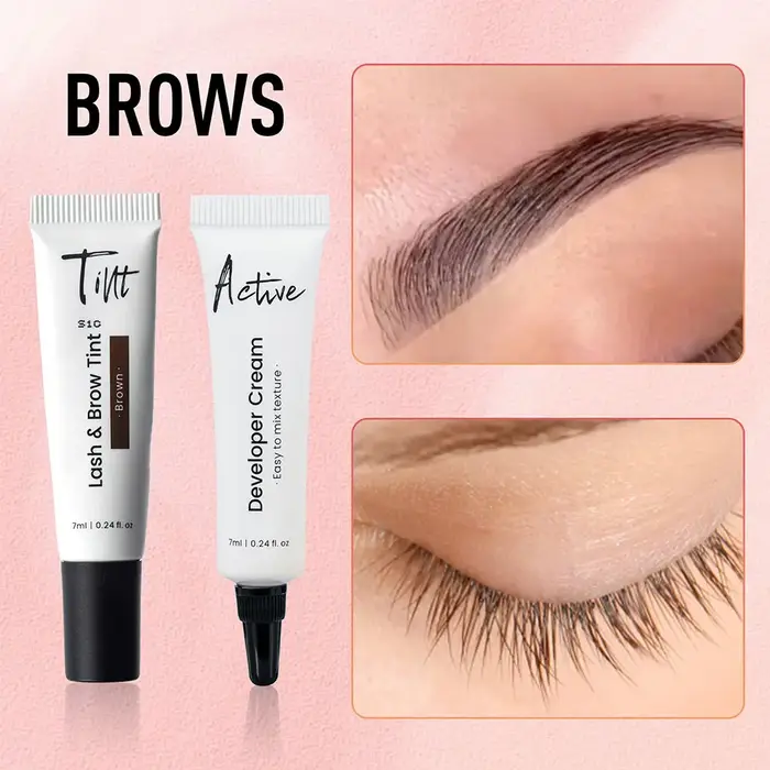 Gollee classique noir cils et sourcils colorant ensemble imperméable