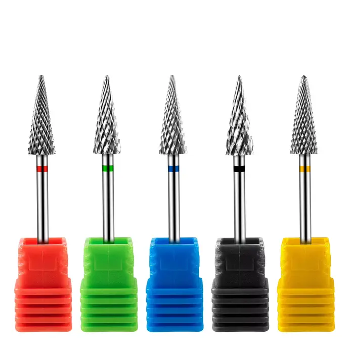 Forets à ongles en carbure de tungstène, pointe électrique, accessoire de manucure, fraises pour dis