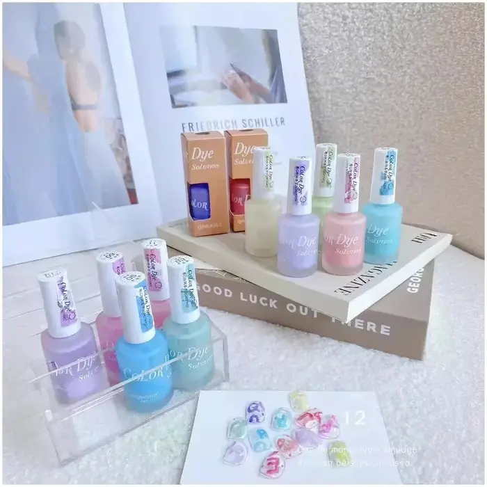​ ​ Kit de vernis gel effet nuage aquarelle 12 couleurs/ensemble pour nail art couleur macaron