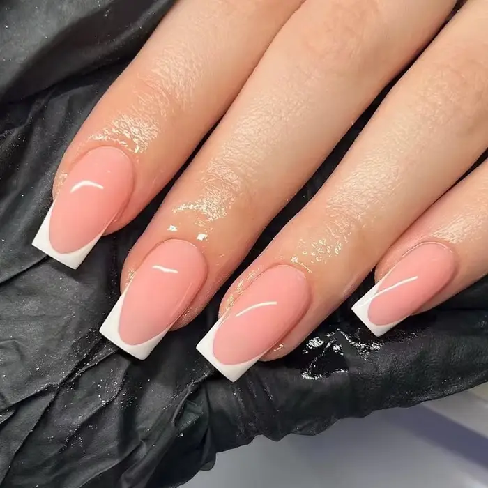 24 pièces longs Stiletto faux ongles épicés filles charme manucure rose presse