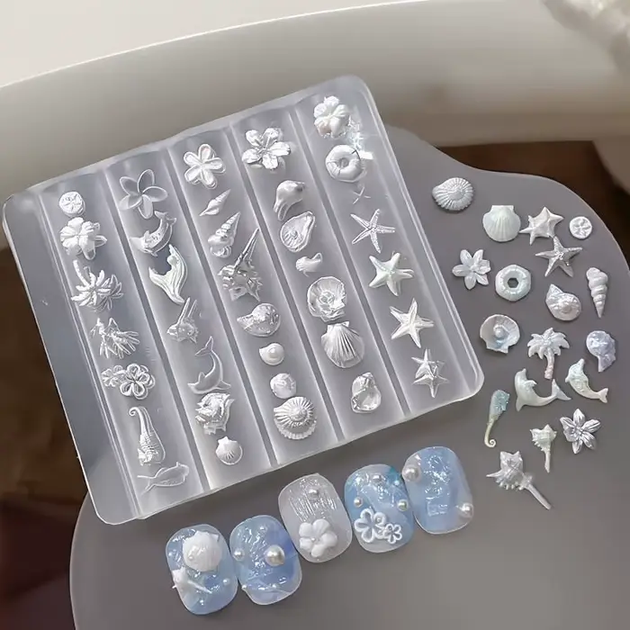 Moule en silicone 3D pour décorations d'ongles