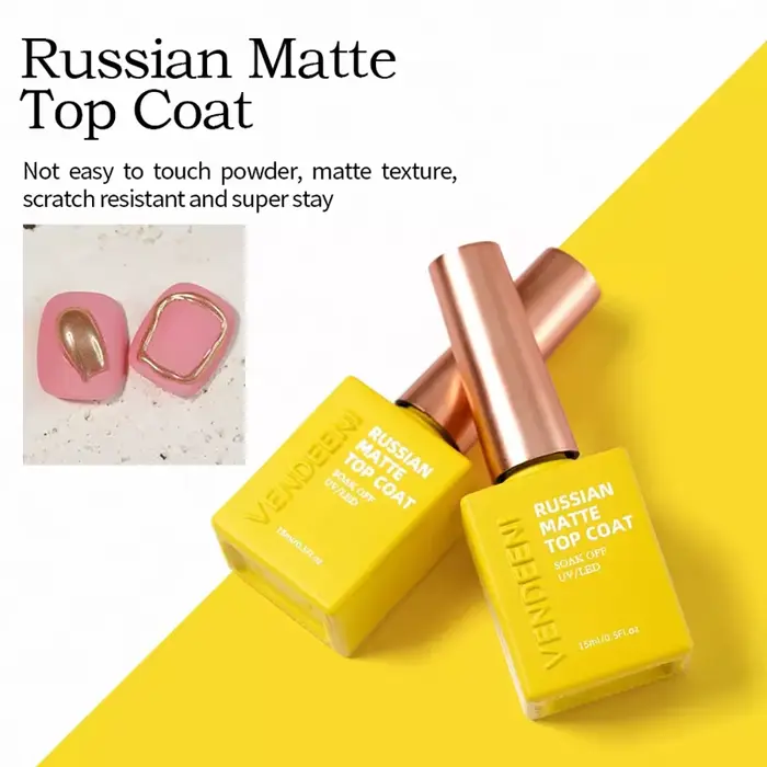 Vendeeni 11 types d'art des ongles Gel fonctionnel couche de finition couche de base russe mat couch