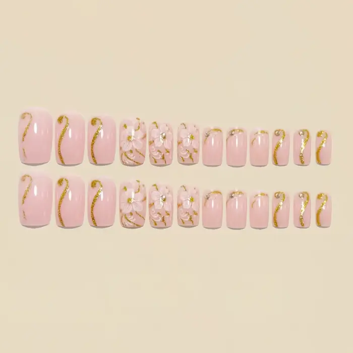 Faux ongles courts et moyens pour femmes et filles