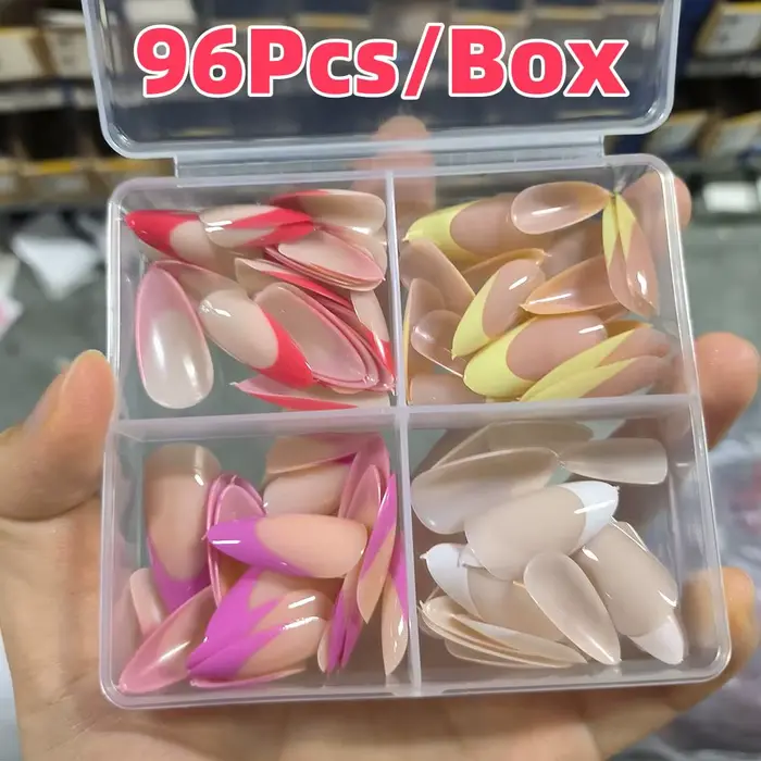 Faux ongles français en amande