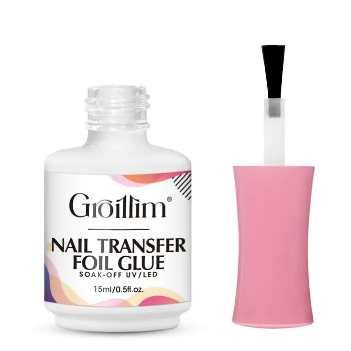 Colle pour feuille d'art des ongles, une colle adhésive de transfert pour les autocollants en feuill