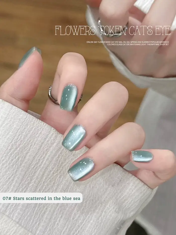1-16 pièces Vernis à ongles gel magnétique effet œil de chat, perles de verre blanc clair, gel satin