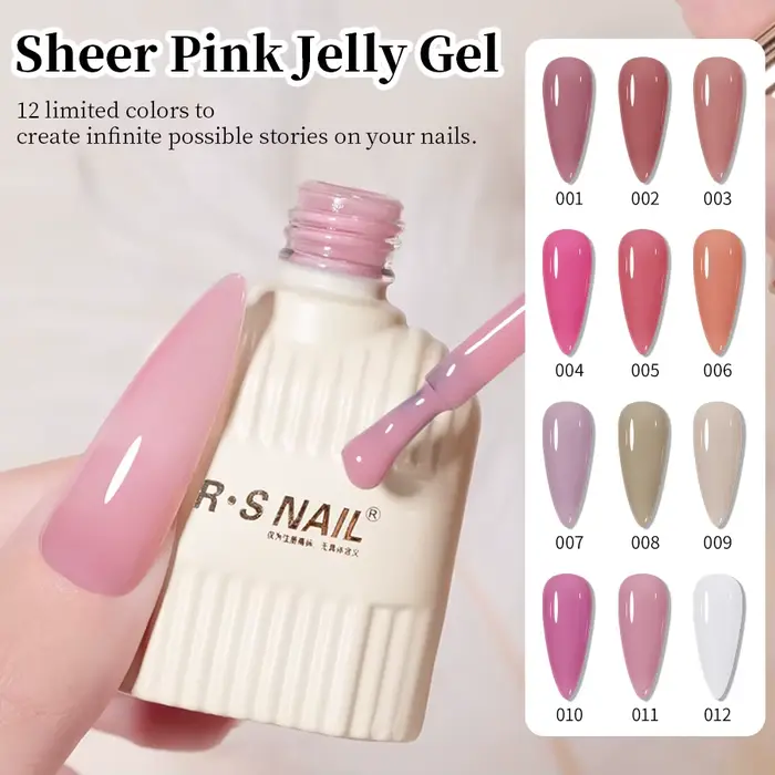 RS NAIL Gel Transparent vernis à ongles 10g été nu rose Gel