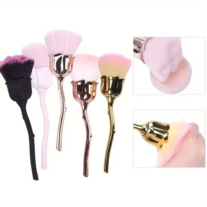 Brosse à ongles en forme de fleur pour manucure