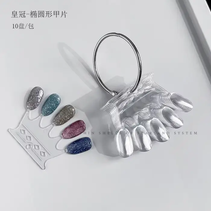Présentoir de faux ongles en forme d'éventail, carte de présentation, modèle de vernis gel, support 