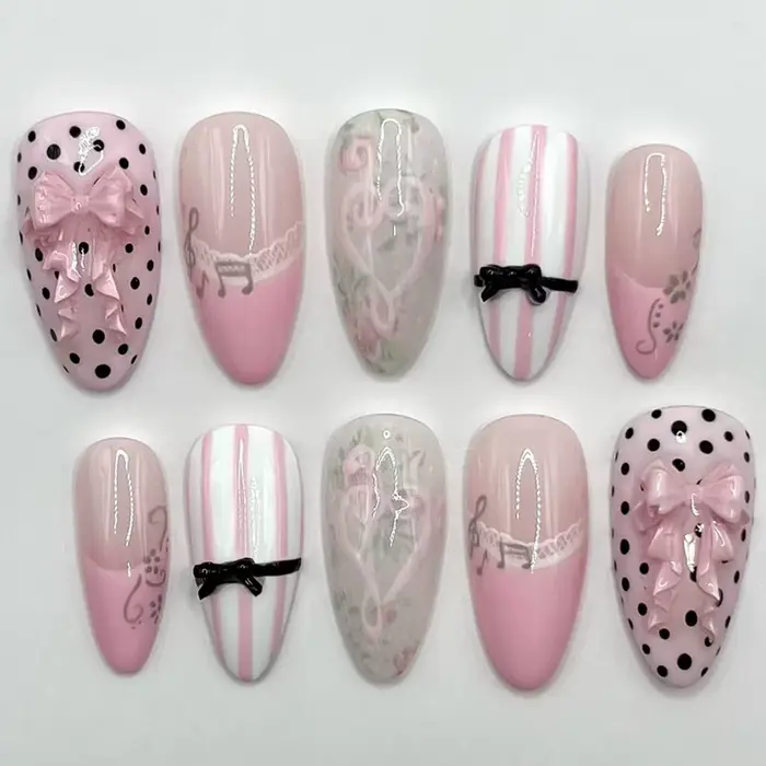 Faux ongles de style français