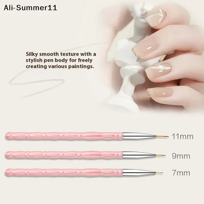 【Amn】 3 pinceaux pour nail art