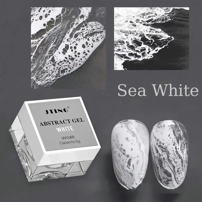 5ml noir blanc Ombre floraison vernis à ongles bulle océan mer vague Gel marbre dégradé Gel Semi Permanent tremper Gel