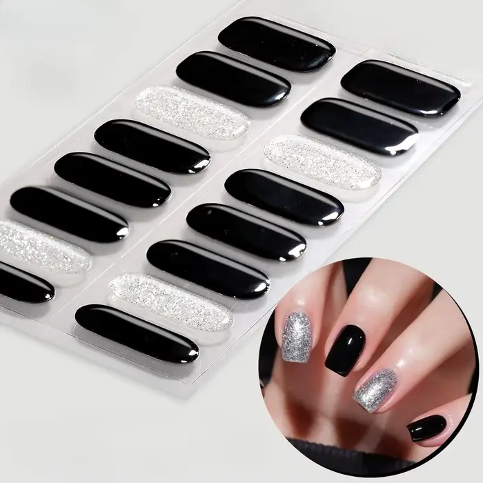 Autocollants pour ongles en Gel semi-durci UV