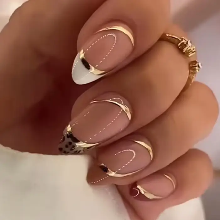 Faux ongles à imprimé léopard N64.souhaits on