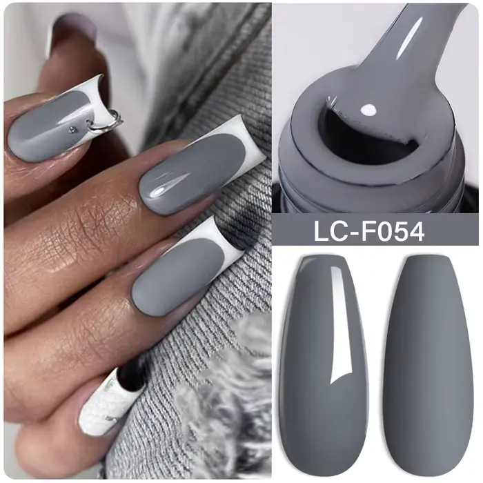 LILYCUTE gris foncé mat couleur série Gel vernis à ongles hiver longue durée couverture complète manucure tremper