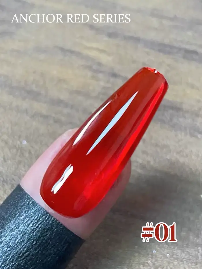 Lot de 1 à 9 vernis à ongles gel rouge rubis 15 ml, séchage UV/LED, pour printemps/été, cadeau pour 